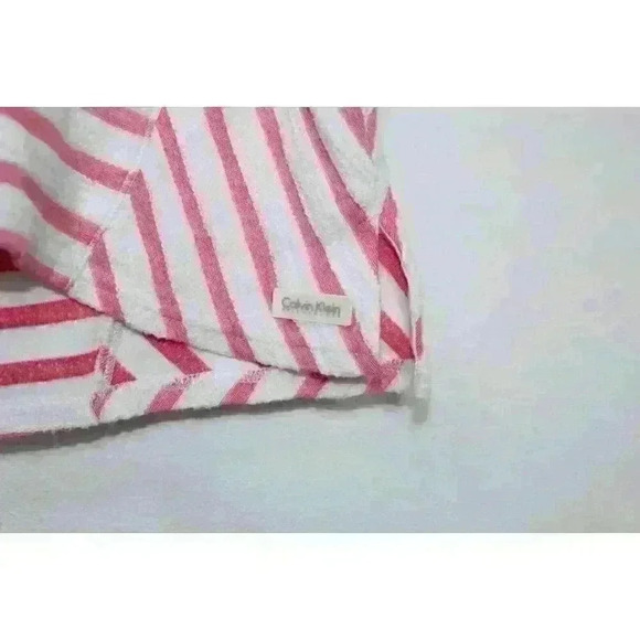 Calvin Klein Performance Striped Hoodie Nautical Beach Classy Y2K Women's Size M - Picture 2 of 13